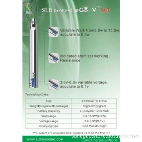 variable voltage e cigarette ego battery,portable e cigarette